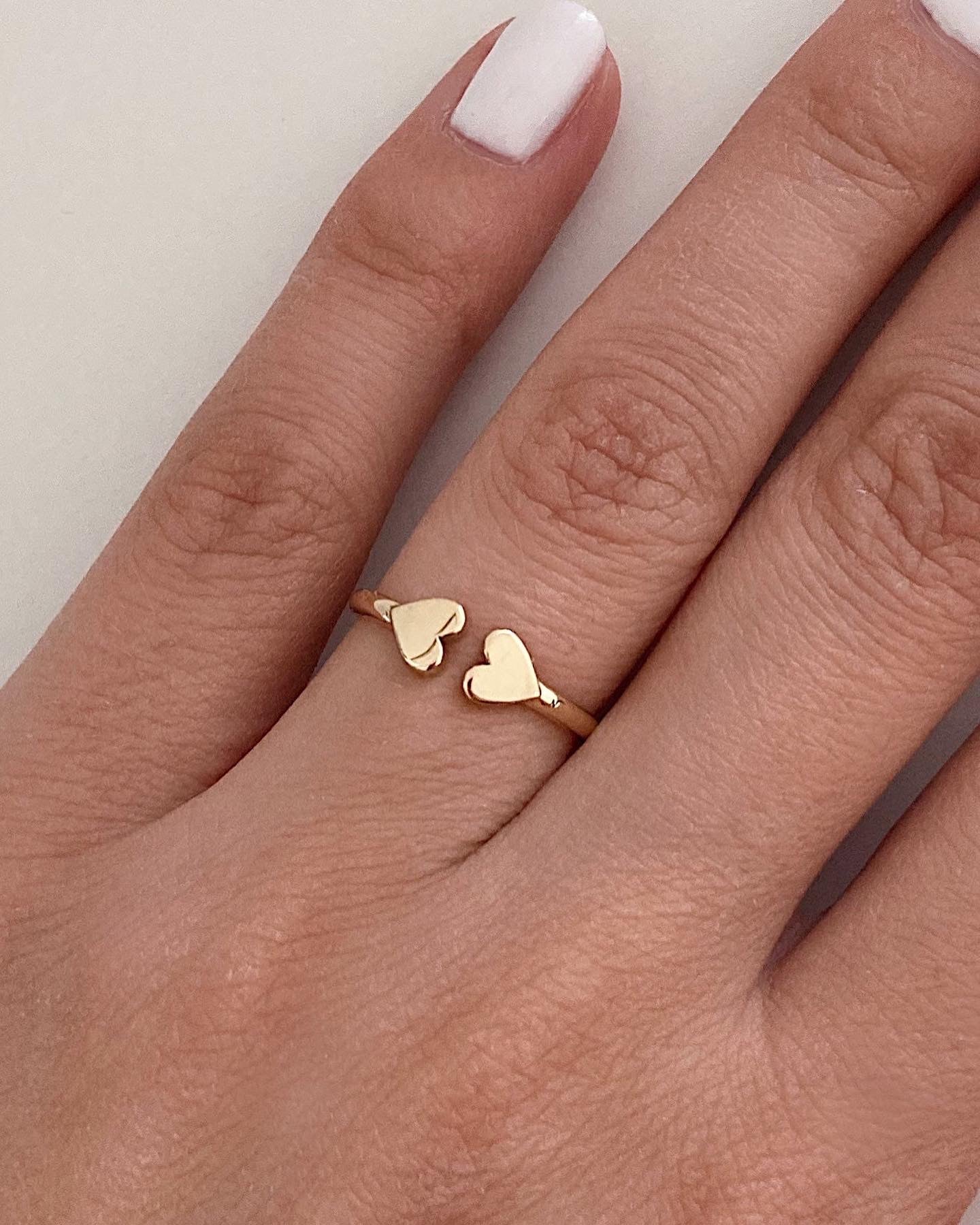 gold ring heart shaped