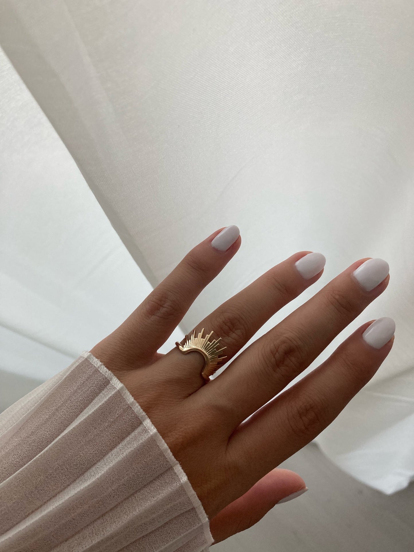 14K gold Sun ring adjustable size jewelry gift for women sun symbol by Negru Jewelry shop
