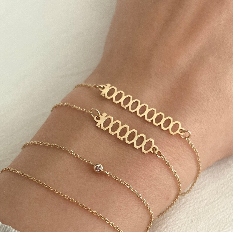 Trendy gold bracelet women