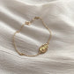 Gold Hand of Fatima bracelet for women made from 14k gold charm gift for her best friend 