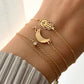 Gold Hand of Fatima bracelet for women made from 14k gold charm gift for her shop online