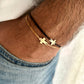 Mens Bracelet Cross Charm in Solid 14K Gold, Adjustable and Waterproof Bracelet, Dainty Jewelry, Perfect Gift for Him, Stacking Jewelry