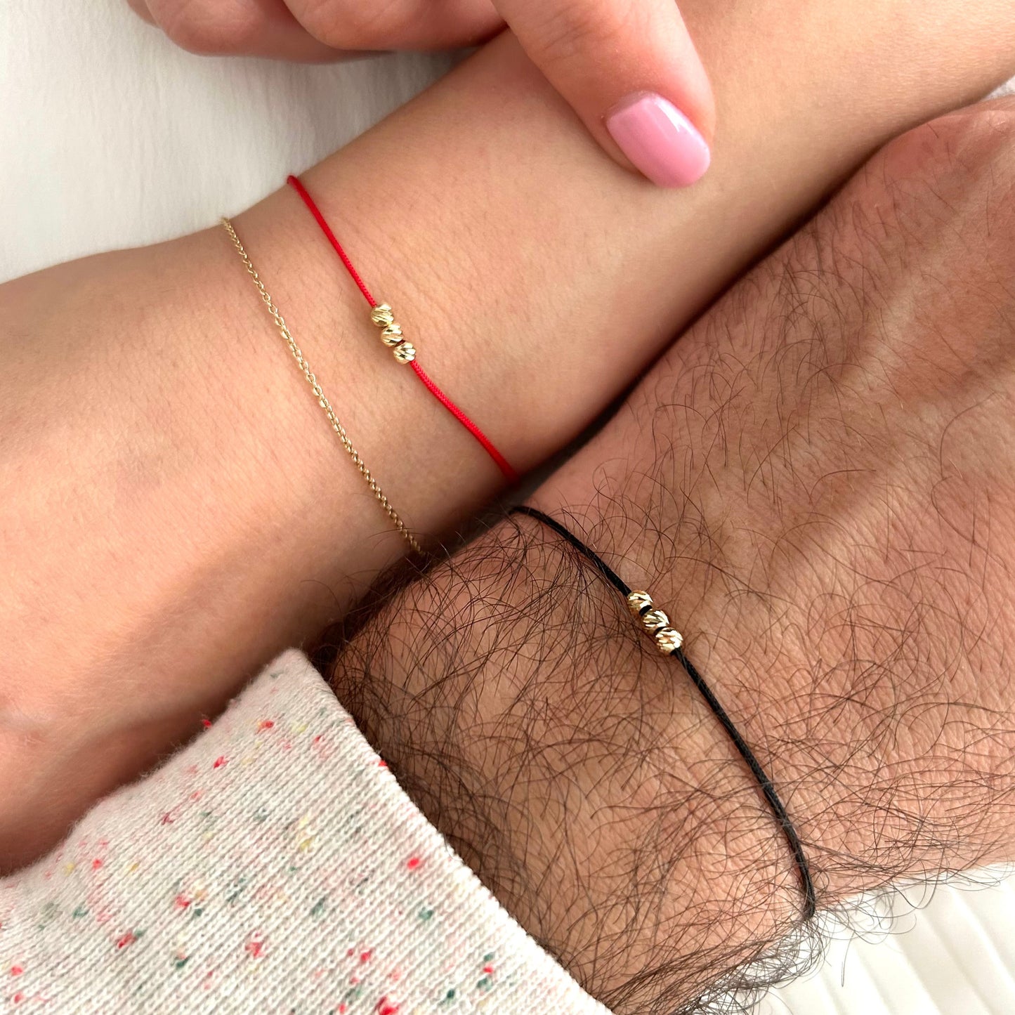 Lucky 3 - Couples Matching Bracelets Set