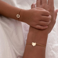 Mommy & Baby 14K Gold Heart Charm Bracelet for Women made by Negru Jewelry store