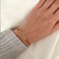 14K Gold Billionaire Charm Bracelet for Women green cord by Negru Jewelry shop