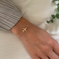 Gift for Her travel gift 14K Gold Airplane Bracelet for Women made by Negru Jewelry online store from solid 14k gold on bracelet chain aviation gift cabin crew flight attendant 