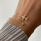 diamond Gift for Her travel gift 14K Gold Airplane Bracelet for Women made by Negru Jewelry online store from solid 14k gold on bracelet chain aviation gift cabin crew flight attendant 