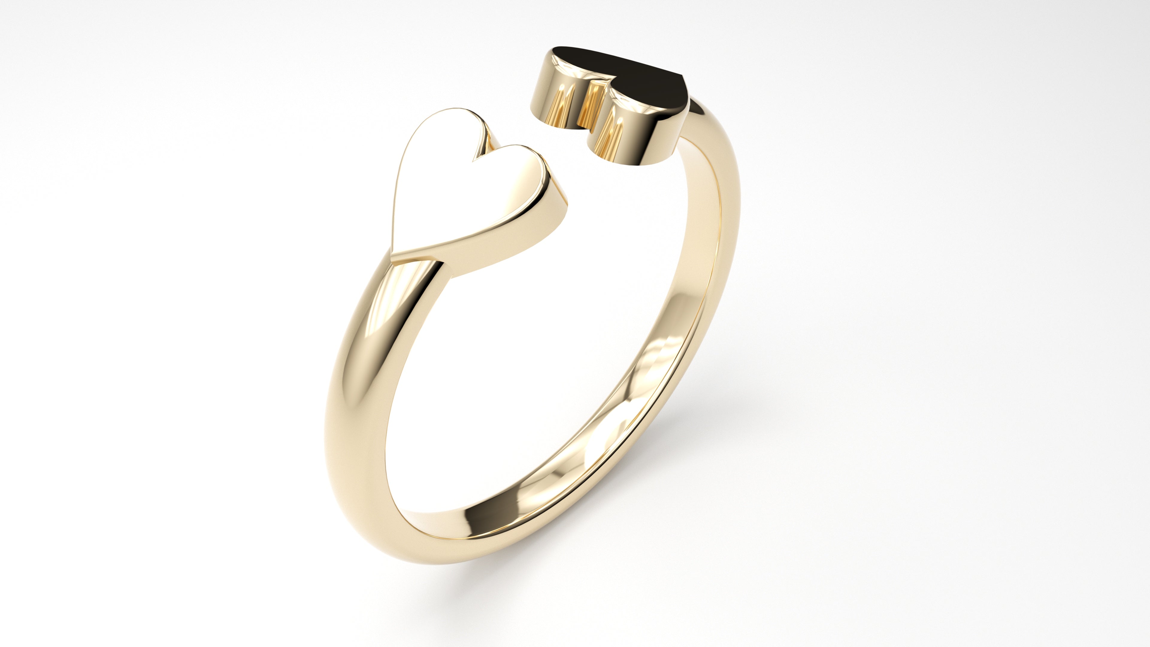 Plain Heart Design Gold Ring 02-14 - SPE Gold,Chennai
