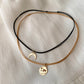 World Map and Crescent Moon pendants 14k solid gold by Negru Jewelry